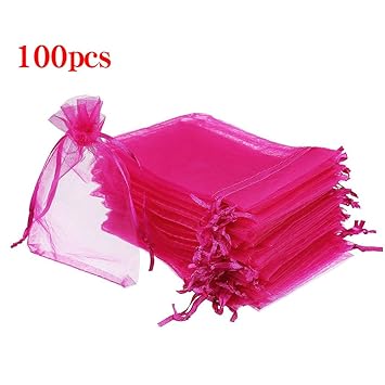 Amazon.com: Boshen 100/200PCS Organza Gift Candy Sheer Bags Mesh