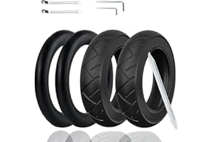 Cooryda 10x2.125 Tire and Inner Tube,10x2.125 Inner Tube for Electric Scooter Tire Replacement Wheels with 0° Valve Stem for 10inch Tires with 6inch Rims(2 inner+2 outer)