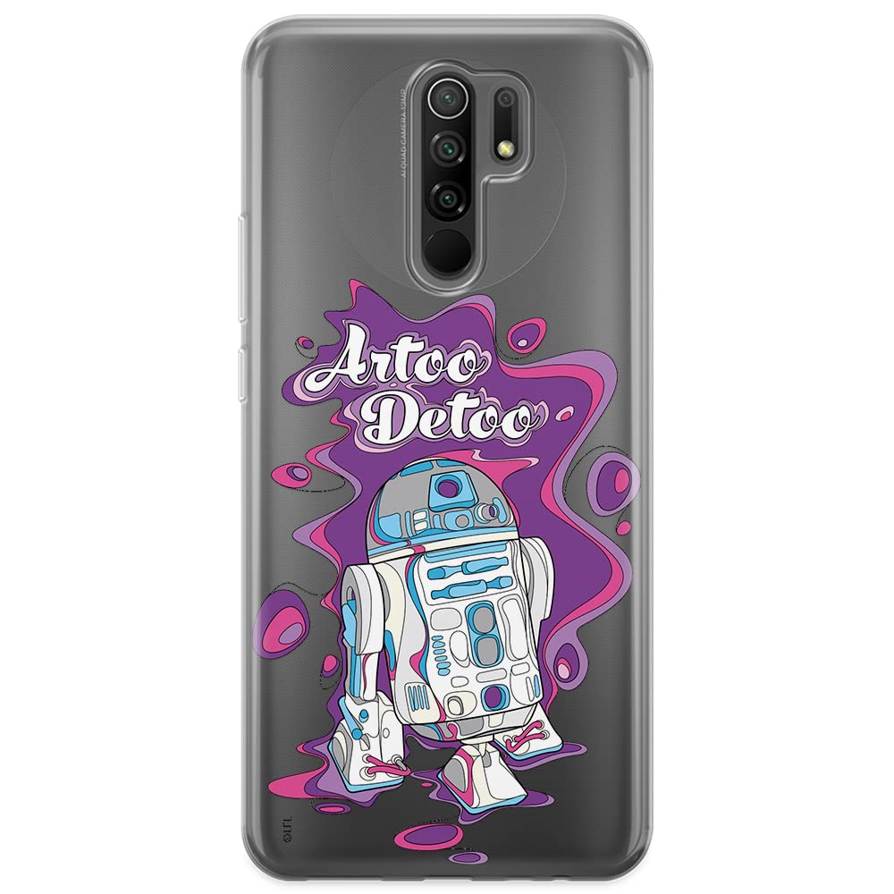 ERT GROUP mobile phone case for Xiaomi REDMI 9 original and officially Licensed Star Wars pattern R2D2 002 optimally adapted to the shape of the mobile phone, partially transparent