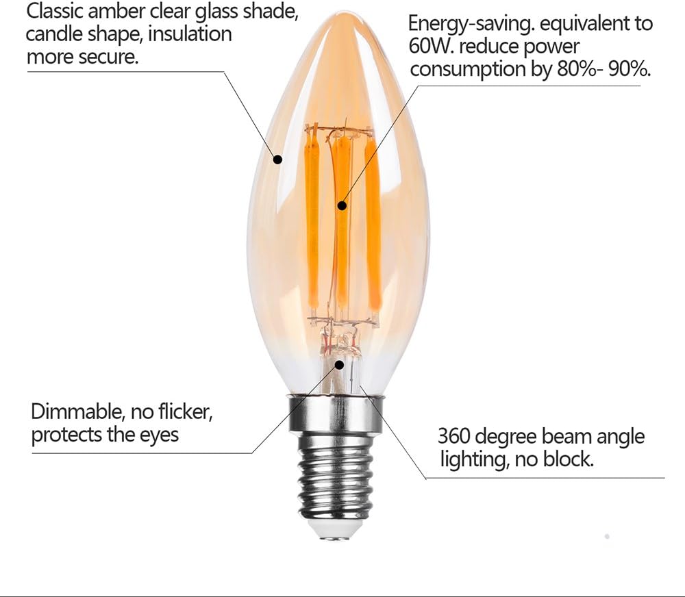 E14 Dimmalbe LED Candle Bulbs - Image 5