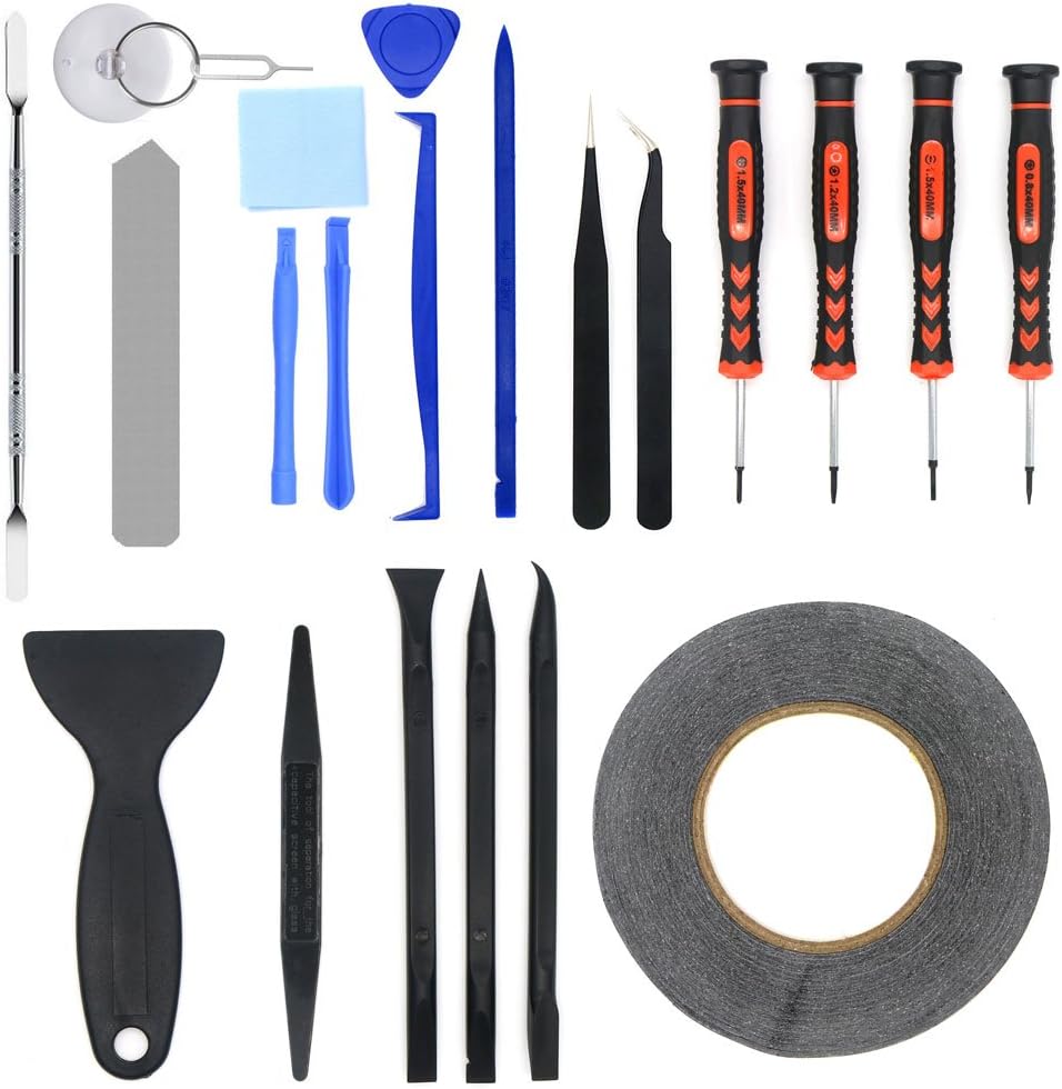 YIAN 22 in 1 Repair Tool Kit Tool Kit for Mobile Phone iPhone, iPad, iPod, Tablets PC, Laptops, Smart Phones, Watches, Glasses and Other Device with * Microfiber Cloth *