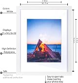 Scholar Tree White Picture Frames 14x11 Inch 2 Pack MDF with Passepartout view 5