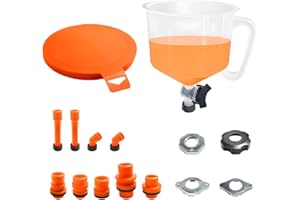 LSKASELUE Spill Proof Coolant Filling Funnel Kit, Coolant Bleeder Kit Radiator Burping Funnel, Cooling System Tool Radiator F