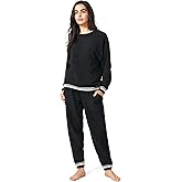 DAVID ARCHY Fleece Pajamas for Women Warm Fuzzy Winter Cozy Soft Comfy Long Sleeve 2 Peices Pj Sets Sleepwear Loungewear