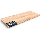Sintuff 30 x 12 x 1.2 Inch Hevea Butcher Block Countertop Wood Tabletop | Finger Jointed Rubber Wood Countertop, Table Tops Cut to Size for Kitchen Island Desk Workbench DIY Furniture