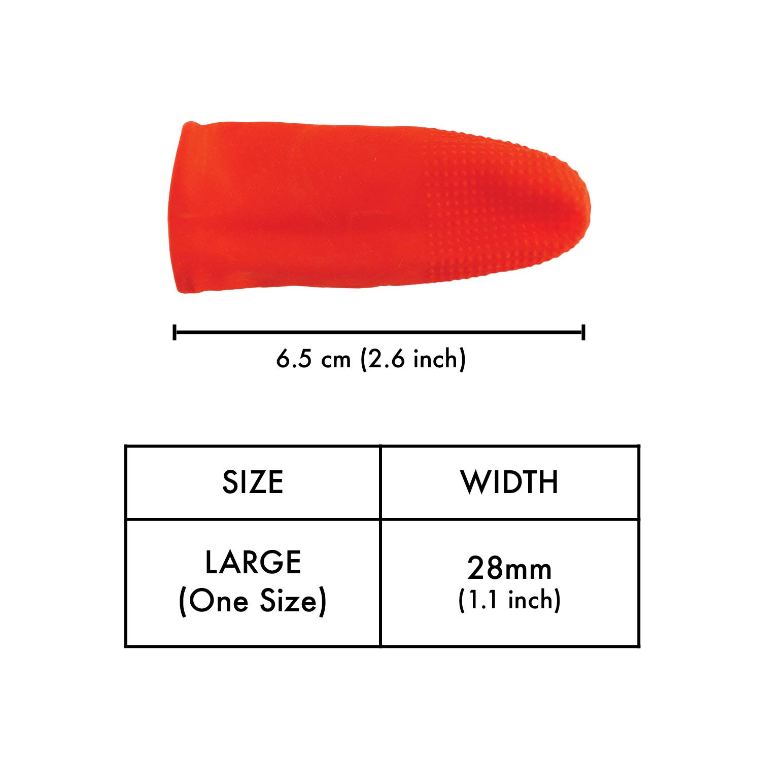 Disposable Latex Finger Cots 100pcs (Large) Orange AntiSlip, Anti