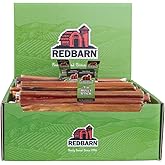 Redbarn Pet Products 7 Inch Bully Sticks - Case of 35 - Naturally Low Odor Long Lasting 100% Beef Chews for Medium Large Dogs & Puppies - Best Single Ingredient Treat Reward