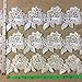 Bridal Veil Lace Trim Classic Rose Flower Design Alencon Hand Beaded Sequined Corded Embroidered Organza. 3