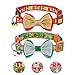 Blueberry Pet Pack of 2 Cat Collars, Holiday Fun Celebration Finale Adjustable Breakaway Cat Collar with Bow Tie & Bell, Neck 9