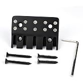 OVSAL Guitar Bridge String Locks Black 5 String Bass String Locking Nut Headless Bass Guitar String Lock Brass String Locking for Headless Electric Bass Guitar Replacement Parts