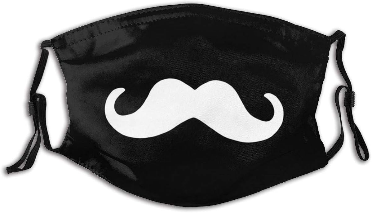 P PIPIGOU Face Cover Moustache White Men Women Adjustable