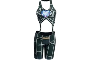 HINEVEY CosplayCos Jolyne Cujoh Cosplay Costume Jolyne Vest Shirt Jumpsuit Bodysuit Outfit Suit Set