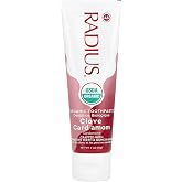 Radius USDA Organic Gel Toothpaste, Non Toxic, Designed to Improve Gum Health and Reduce the Risk Gum Disease, Red, Clove Cardamom, 3 Ounce (Pack of 1)