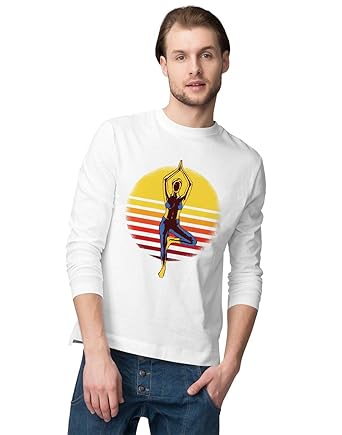BLAK TEE Hombre Sunset Yoga and Meditation Pose Camisa De ...