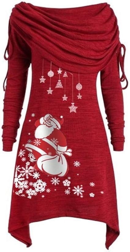 Générique Fille Robe Noël Tricotée Manches De Pour Père Noëls