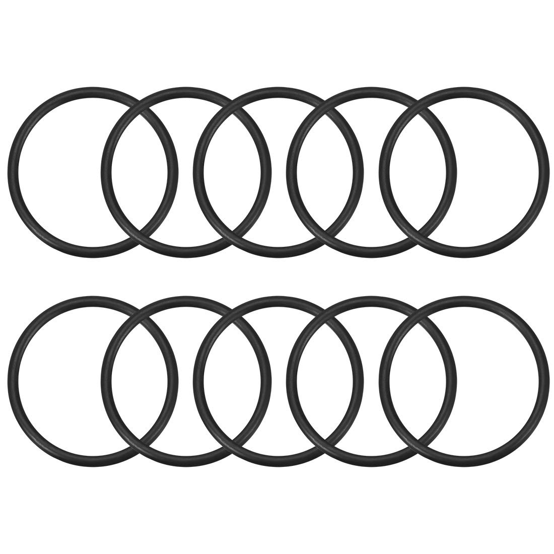 sourcing map Nitrile Rubber O-Rings 37mm OD 31mm ID 3mm Width, Metric Sealing Gasket for Automotive Machine Plumbing, Pack of 10