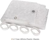 WELTRXE Shower Curtain Liner 183x183cm Mould Proof 12 Grommets 3 Magnets view 6