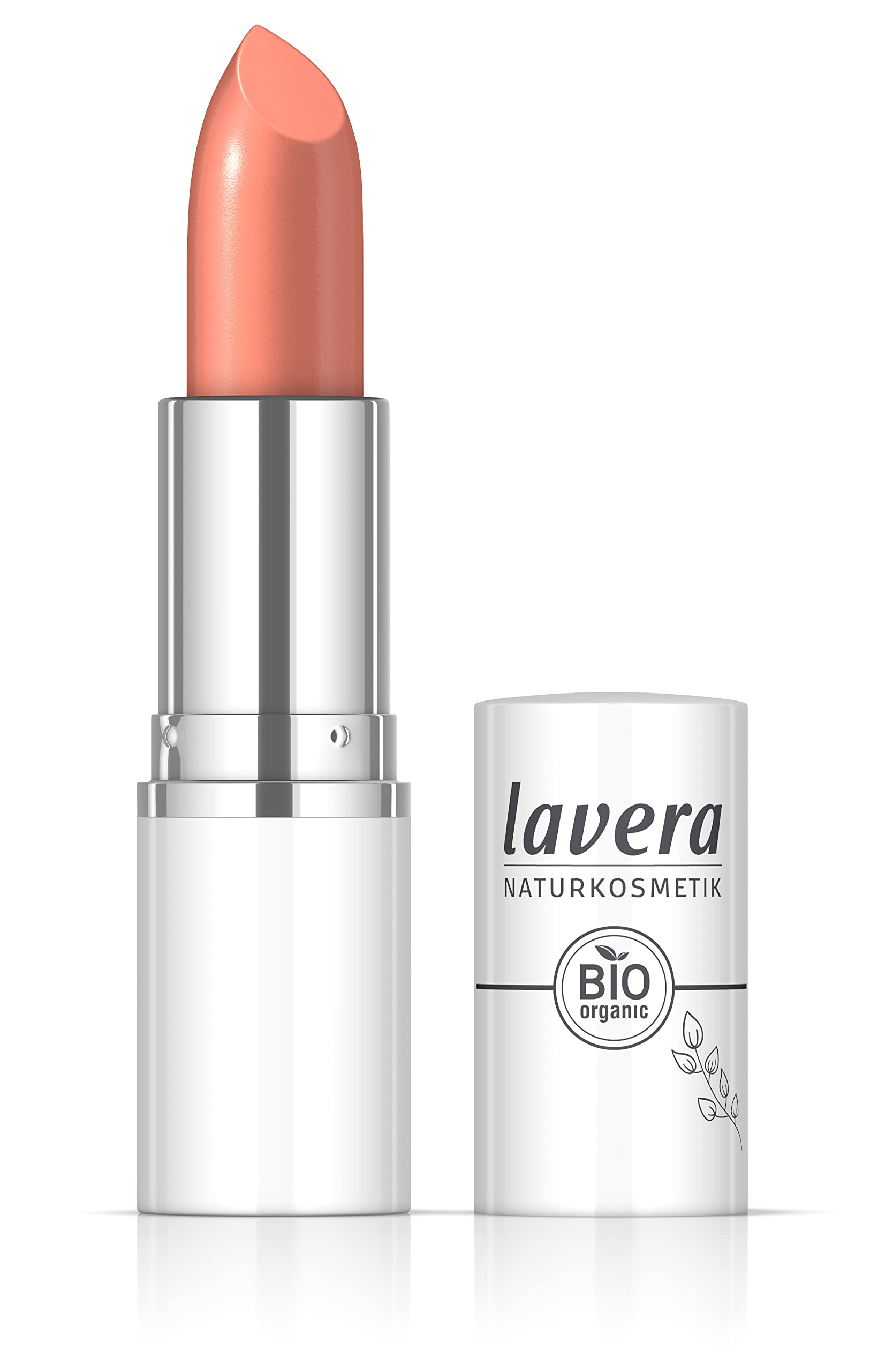 lavera Cream Glow Lipstick - Pink Grapefruit 05 - Intense colour - Shiny finish - High wearing comfort - Up to 6 hours hold - Vegan - Natural cosmetics (1x 18 g)