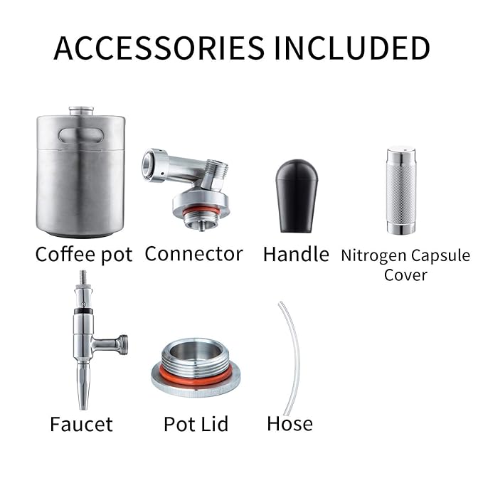 Nitro Cold Brew Coffee Maker 64 oz Acero Inoxidable Homebrew ...