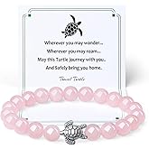 ZHIYUXI Turtle Bracelet Travel Gifts for Travelers Women Travel Sea Turtle Gifts for Women Inspirational Good Luck Turtles Bracelets