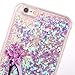 UCLL High Heeled Design Liquid Glitter Floating Cover for iPhone 7 Plus iPhone 8 Plus with a Screen Protector (Blue & Pink)