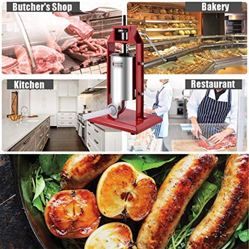 KUANDARGG Wurstfüller Wurst Füllmaschine mit 4 Füllrohre und Stable Fleischwölfe 3L – Bild 5