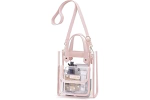 Missnine Clear Bag for Stadium Events Small Clear Purses Women Stadium Approved Clear Crossbody PVC bag with Front Pocket