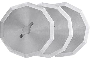 Mesee 3PCS Rotary Cutter Replacement Blades Cordless Electric Scissors Cutting Blades Cardboard Rotary Cutter Blade Refill for Leather Fabric Package Carpet Plastic Box Cutting