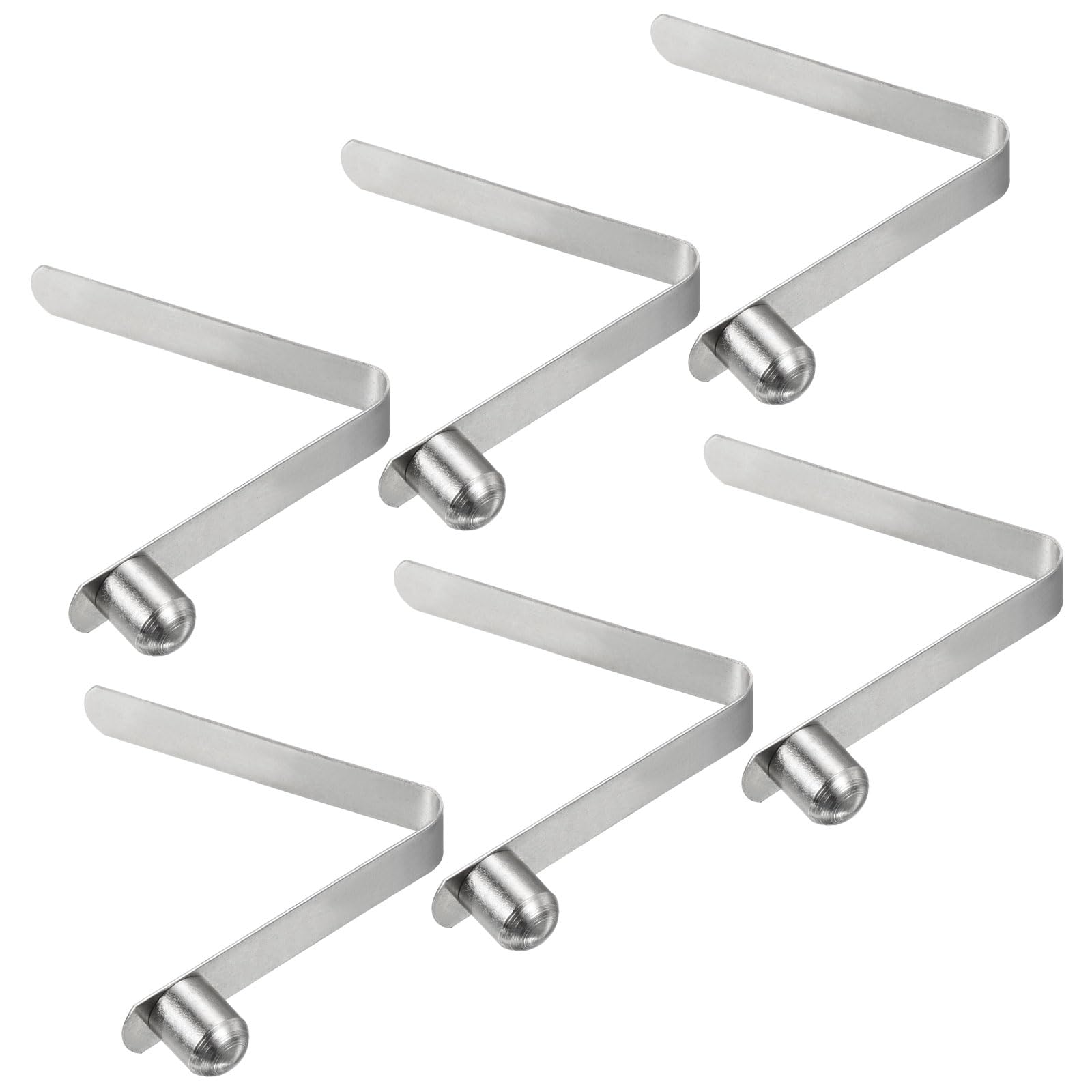 PATIKIL 8x6.5mm Kayak Paddle Snaps, 6 Pack Tent Pole Clips Steel V Shaped Single Pin Push Button Spring Clips Lock Tube Pole Clips for Camping Awning