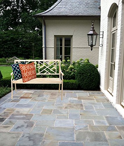Kanstar Patio Garden Bench Park Yard Outdoor Furniture Steel Frame Porch Chair Seat, 48" L