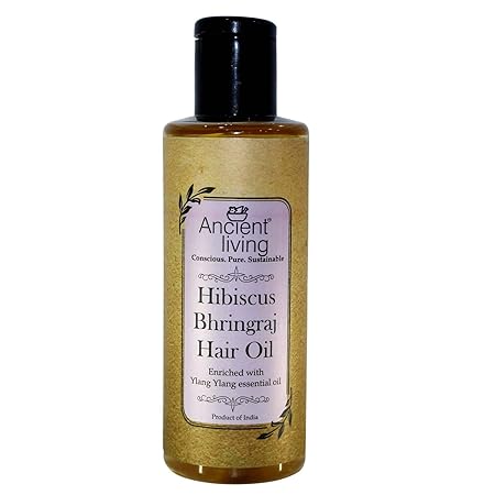 Ancient Living Hibiscus & Bhringraj Hair Oil Enriched With Ylang Ylang Essential Oil & Organic Coconut Oil - 100 ml