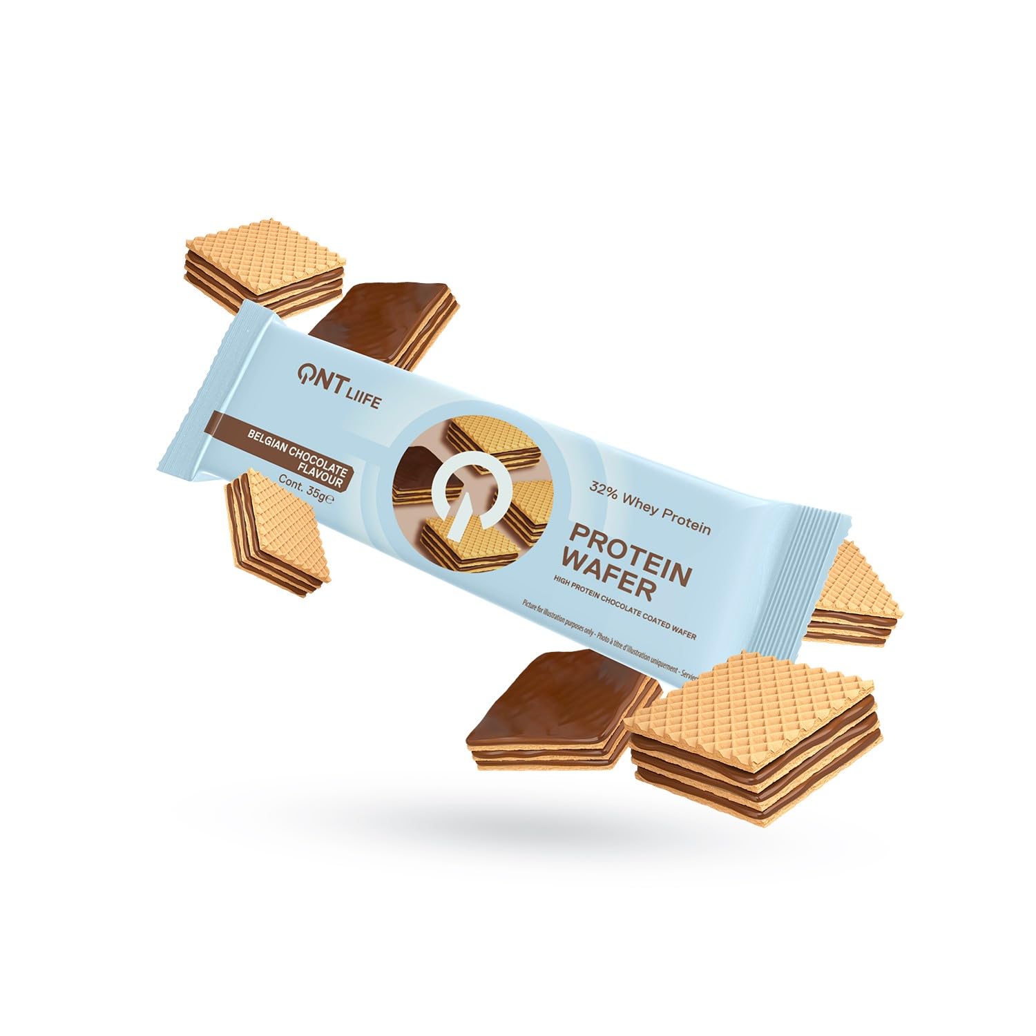 QNT Protein Wafer Bar Chocolate 12 x 35 g