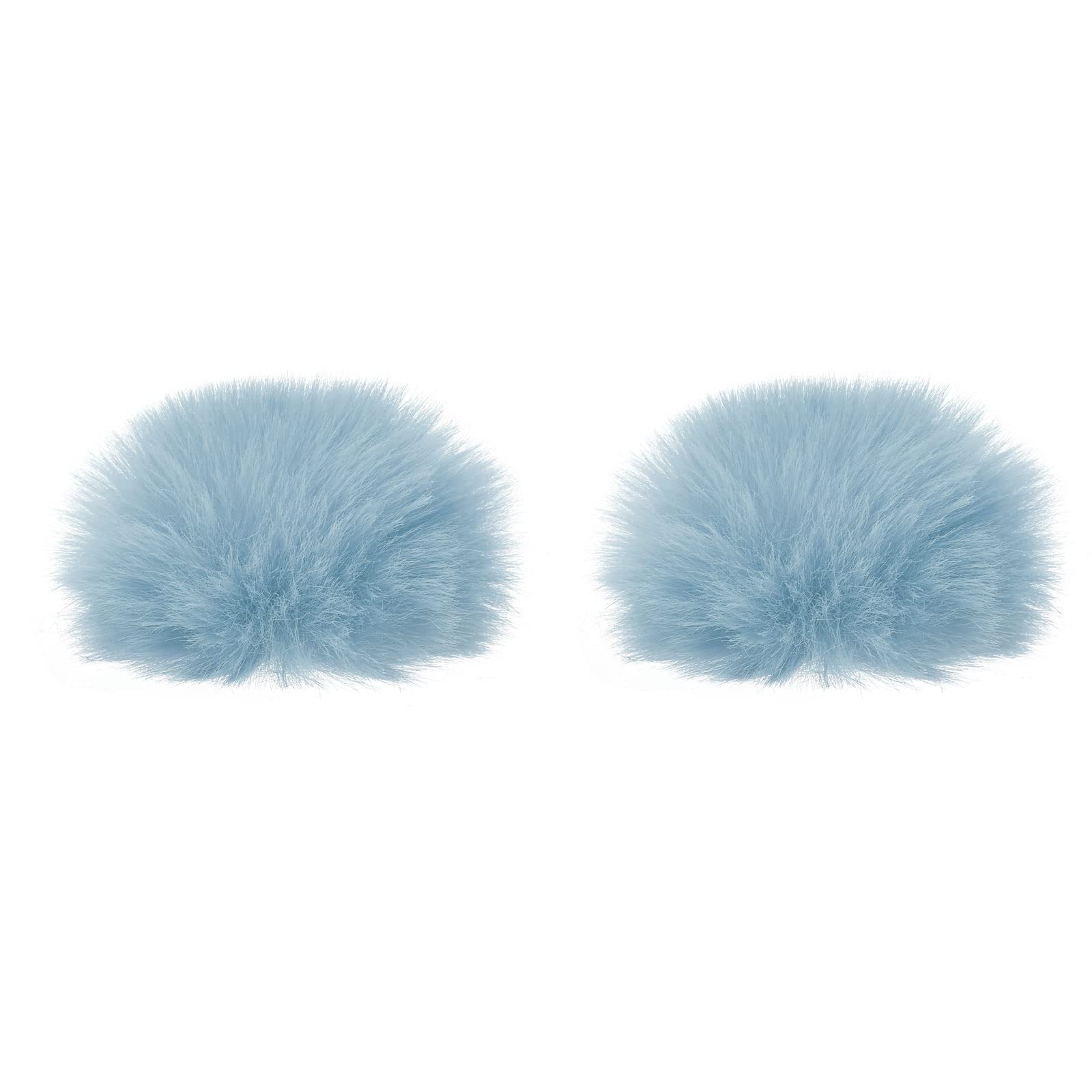 PATIKIL Furry Microphone Windscreen 7mm x 60mm Mic Cover Windshield for Indoor Outdoor Microphone Light Blue 2 Pack