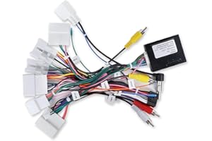 NHOPEEW New Radio Wiring Harness Connector Select for Toyota 4Runner Camry Corolla Prius RAV4 Tacoma - 16 PIN Power Cable Fit Toyota Aftermarket Car Stereo Wire Cable Plug - JBL, OEM Camera, SWC