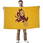 Arizona State Sun Devils College Sports Printed Flag - NCAA Licensed - Nylon - School Banner (Gold, Maroon) (3' x 5')