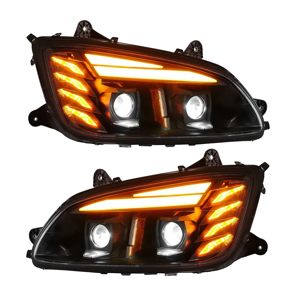 Photo 1 of **SEE NOTES** High Soar LED Headlights Assembly for 2008-2016 Kenworth T170 T270 T370 T440 T470 T660 T800, Headlamp Front Replacement Left and Right(A Pair)