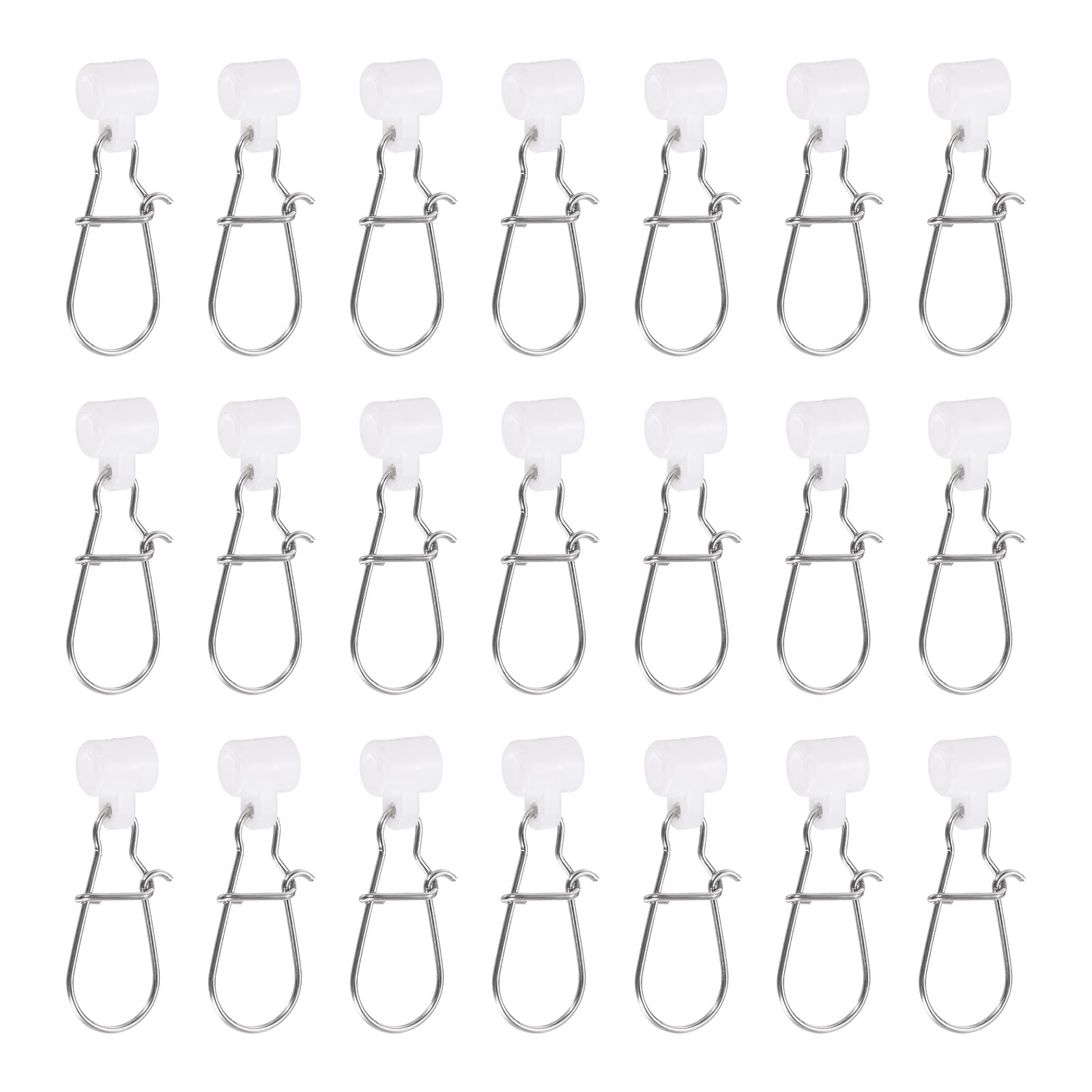 PATIKIL Fishing Line Sinker Slide, 60Pcs Duo Lock Snap Sinker Slider Weight Connector 6# for Saltwater Fishing Rigs Tackle, White