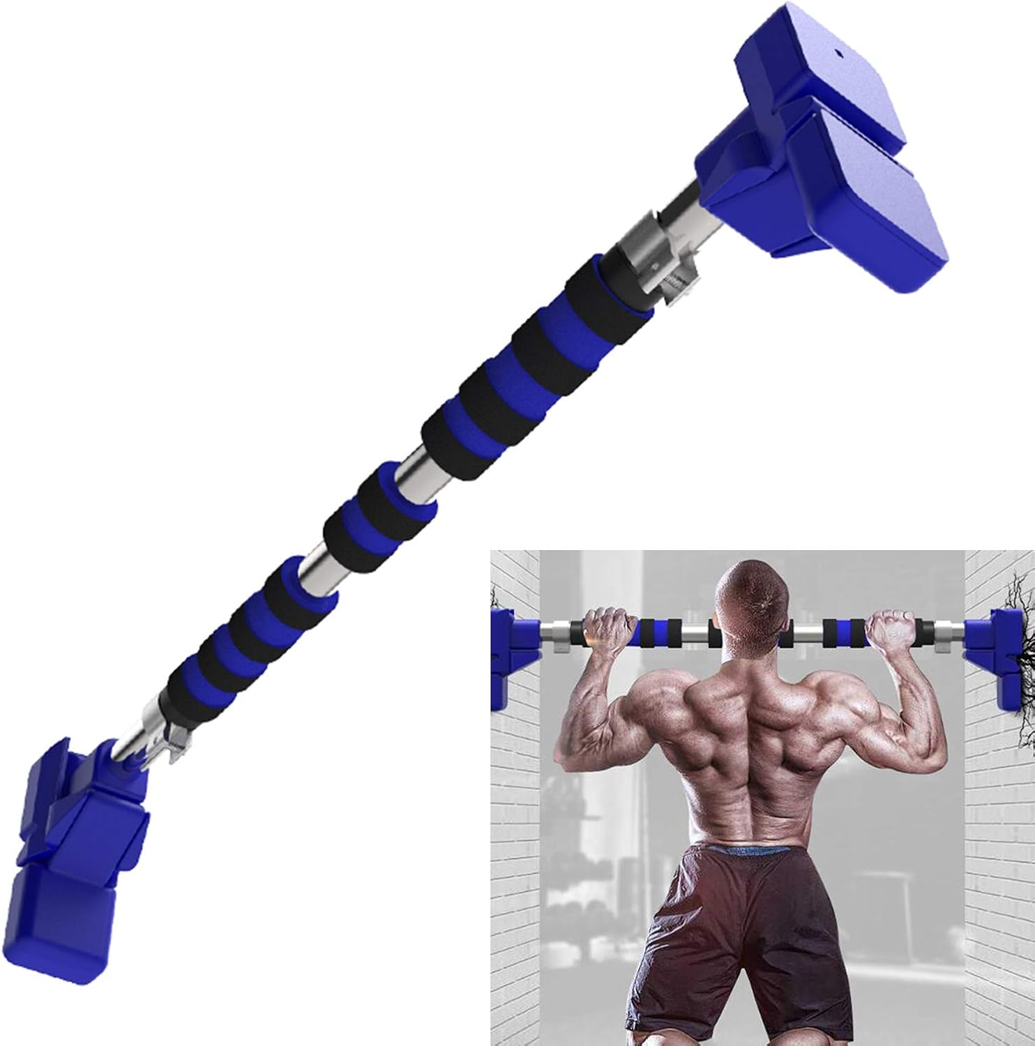 Adjustable Pull Up Bar, Doorway Chin Up Bar, Home Gym Equipment And