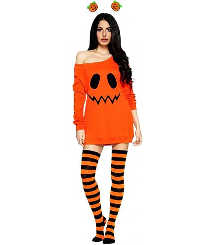 casual halloween dresses for women Leg Avenue womens Jersey Shirt Dress Adult Sized dress, Orange Pumpkin, Small-Medium US : Clothing, Shoes & Jewelry piece design adapts to Size:UK 8 spooky outfits plushsize Evangeline Dress in Seersucker