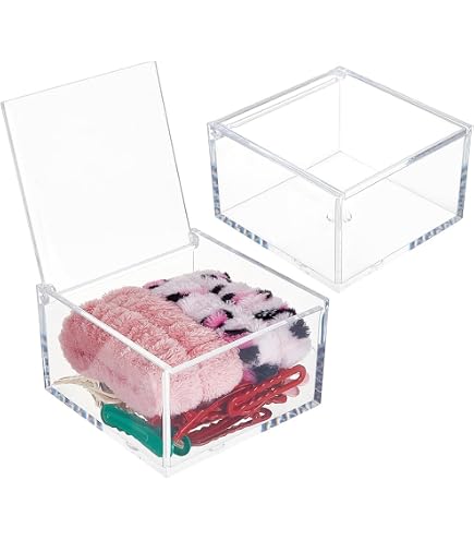 LOVPLAY Boîtes Présentation Carrées Acrylique Transparent – Lot De 4 Avec Couvercles (12 X 12 Cm) Pour Collection, Friandises & Déco