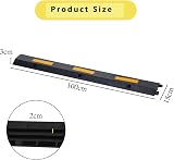 uyoyous 2 Channel Rubber Cable Floor Protector Ramp 100x15x3CM Heavy Duty Garage view 3