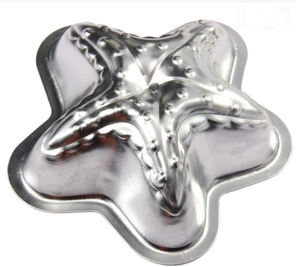Ialwiyo 2 Pieces Starfish Shape Metal Bath Bomb Molds (11cm x 10cm x 3cm) (Starfish Shape)
