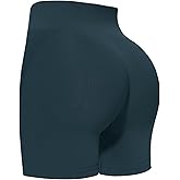 High Waisted Biker Shorts Women - 8"/5"/3" inches Soft Tummy Control Shorts for Workout, Gym, Yoga, Running Green