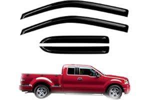 Fullux Rain Guards Compatible with 2004-2014 F150 Supercab Rain Guards for Car Windows Side Window Wind Deflectors