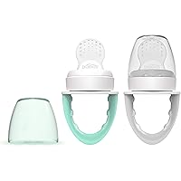 Dr. Brown's Designed to Nourish, Fresh Firsts Silicone Feeder, Mint & Gray, 2 Count