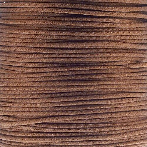 1mm Rattail Satin Cord - Dark Brown - 5m