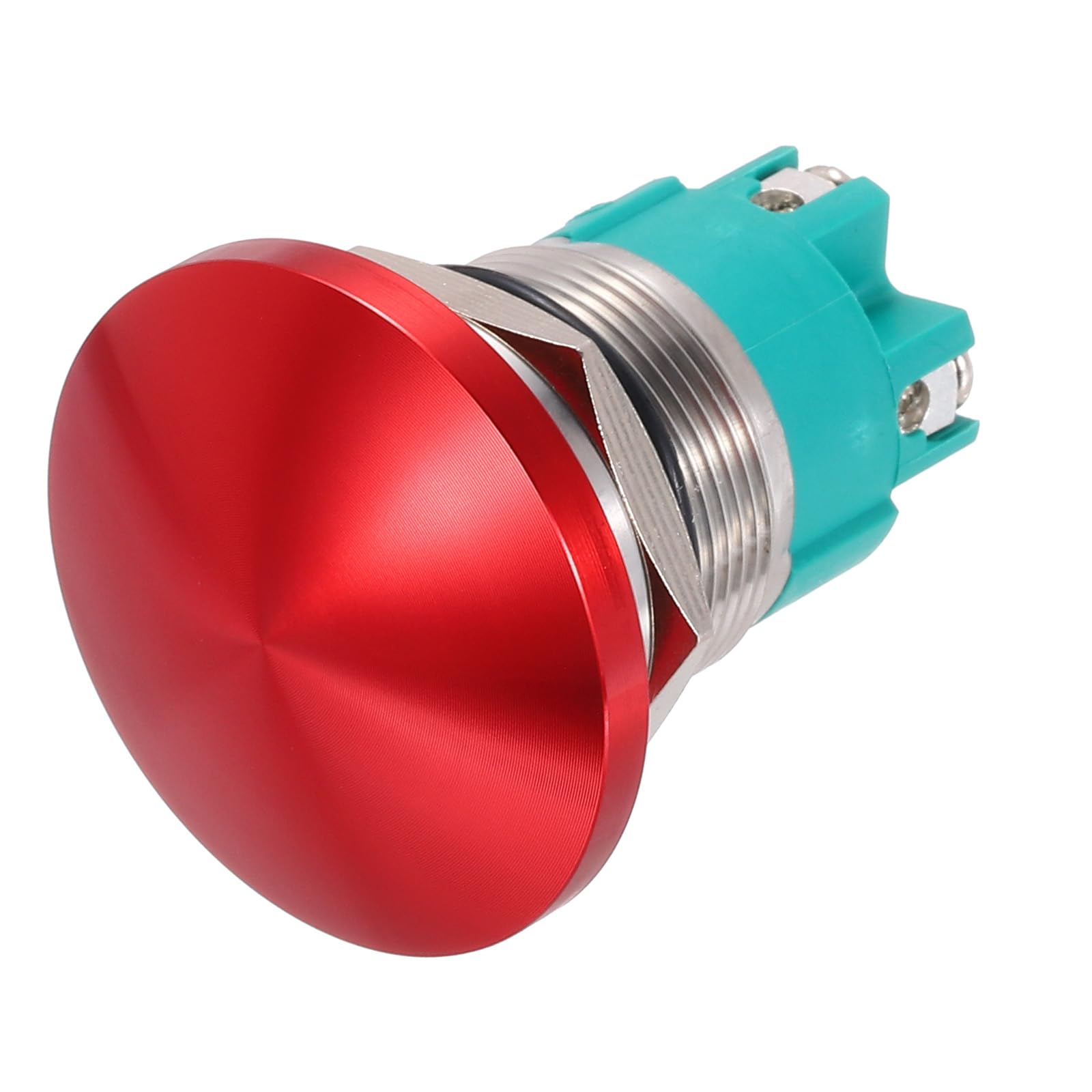 METALLIXITY 1PCS 10A 22MM 7/8" Momentary Mushroom Head Push Button Switch 12V 24V 120V 250V AC Red 2NO Waterproof IP65 SPST Domed Round 4 Screw Foot Button
