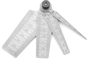 Oumefar 1 Set Stainless Steel Test Welding Taper Feeler Gage Depth Rulers Gap Hole Inspection Measure Tool