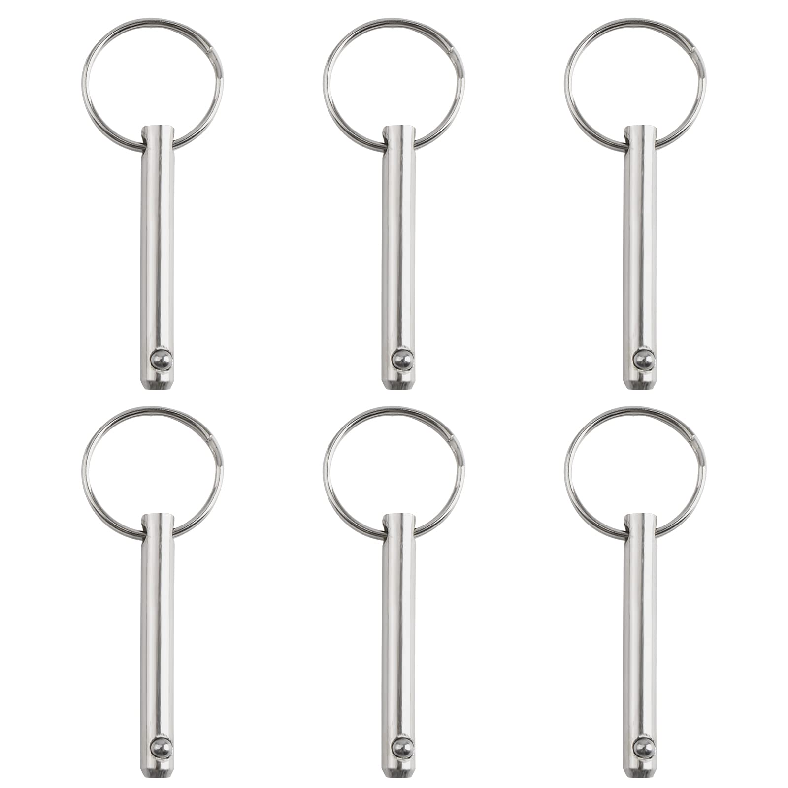 INCREWAY Quick Release Pin, 6 Pcs Hardware Quick Release Carbon Steel Bimini Top Pin Marine Hardware (Dia 6mm*Length 45mm)