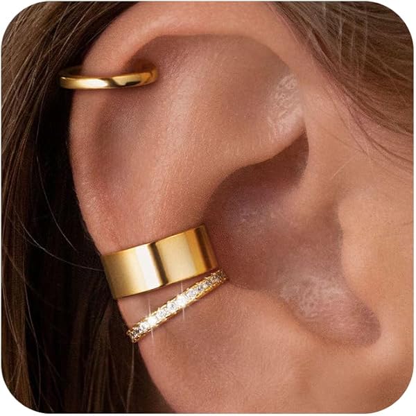 Jewellery Gold Ear Cuff Amazon Gold Ear Cuffs For Women CASSIECA